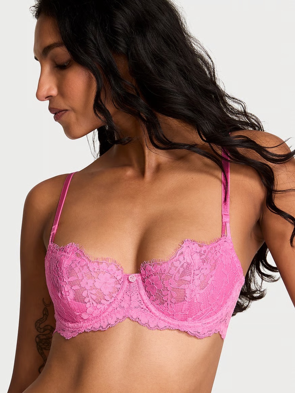Victorias DREAM ANGELS Wicked Unlined Lace Balconette Bra 34DD